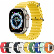 Byrist Apple Watch Uyumlu Ocean Silikon Kordon - 42/44/45/47/49 mm Uyumlu