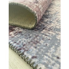 Carpettex Modern Çizgi Tarama Desenli Karışık Renkli Halı Kaymaz Taban Makinada Yıkanabilir