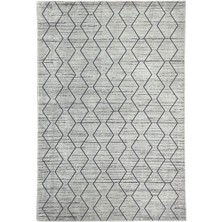 Carpettex Iskandinav Baklava Desenli Krem Pudra Rose Renkli Modern Halı Kaymaz Taban Makinada Yıkanabilir