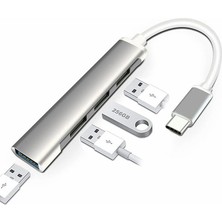 Byrist Type - C 4 Girişli USB Çoğaltıcı Type-C To USB Hub 4 Ports