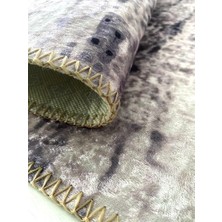 Carpettex Modern Abstrak Çizgi Desenli Gri Halı Kaymaz Taban Makinada Yıkanabilir