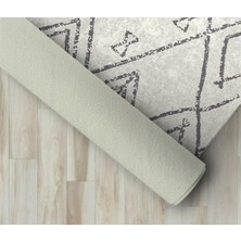 Carpettex Iskandinav Geometrik Desenli Krem Renkli Modern Halı Kaymaz Taban Makinada Yıkanabilir