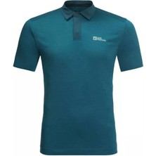 Jack Wolfskin Pack Go Polo Erkek Mavi Polo Tişört