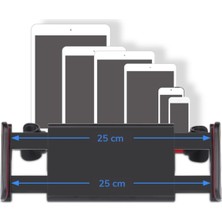 Epazzar 2 Adet Araba Oto Koltuk Arkası Telefon Tablet Tutucu Ayarlanabilir 360 Derece Dönebilen Pratik Stand