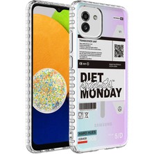 Kılıfist Samsung Galaxy A03 Kılıf Airbag Kenarlı Renkli Desenli Silikon Elegans Kapak