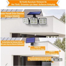 Entelux Solar 122 Ledli Güneş Enerjili Kumandalı Hareket Sensörlü Bahçe Aydınlatma Sokak Lambası