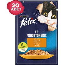 Felix Tavuklu Pouch Yetişkin Kedi Yaş Mama Konserve 20 x 85 Gr.