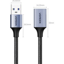 Ugreen USB 3.0 Erkek Dişi Örgülü Uzatma Kablosu 1 Metre