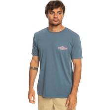 Quiksilver Quikwords Erkek Mavi Tişört