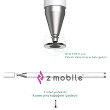 Z-Mobile Samsung Galaxy Tab A8 SM-X200 Tablet Kalemi Stylus Kalem Özel Tasarım ve Çizim Kalemi Yedek Uçlu Model