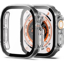 Cool Cold Apple Watch  Ultra / Ultra 2 Pro* 49MM * 360 Tam Önü Cam Tpu Ekran ve Kasa Koruyucu Ultura Kılıf