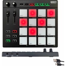 Midex Pad Controller-16 Launchpad Midi Pad Controller (48 Adet Pad Bankası)