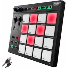 Midex Pad Controller-16 Launchpad Midi Pad Controller (48 Adet Pad Bankası)