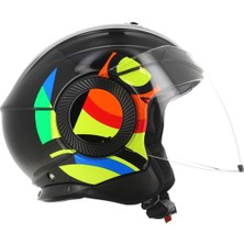 Agv Kask Orbyt E2205 Top Sun&moon 46 Black (Yeni)