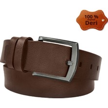 Bosskan 2 Adet 100 % Hakiki deri Siyah ve kahverengi Erkek Kot Kemer 4,5 cm