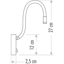 Cata CT-5232 Baykuş LED Aplik (Beyaz Kasa) Cata