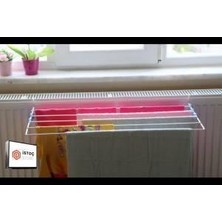 abnturk Petek Kalorifer Balkona Asılan Pratik Çamaşır Kurutmalığı 60CM Duvara Montaj Aparatlı Kurutma Askısı