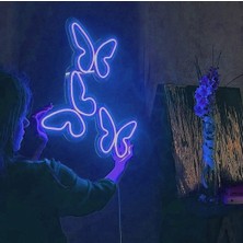 Dekoraven Kelebek Neon LED Dekoratif AYDINLATMA(60X30CM)