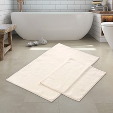 Dekoreko Alanur Home Pamuklu 2'li Banyo Paspası Krem