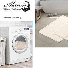 Dekoreko Alanur Home Pamuklu 2'li Banyo Paspası Krem