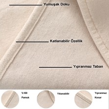 Dekoreko Alanur Home Pamuklu 2'li Banyo Paspası Krem