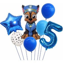Parti Station Paw Petrol Pav Petrol Polis Köpek Chase Yaş Balon Konsept Doğum Günü Set Yaş Balon Set