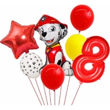 Parti Station Paw Petrol Pav Petrol Polis Köpek Marshall Yaş Balon Konsept Doğum Günü Set Yaş Balon Set