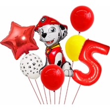 Parti Station Paw Petrol Pav Petrol Polis Köpek Marshall Yaş Balon Konsept Doğum Günü Set Yaş Balon Set