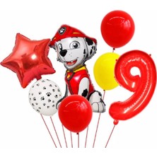 Parti Station Paw Petrol Pav Petrol Polis Köpek Marshall Yaş Balon Konsept Doğum Günü Set Yaş Balon Set