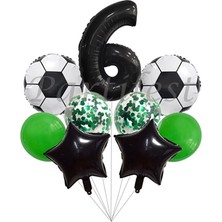 Parti Station Futbol Konsept Balon Set Maç Konsept Doğum Günü Set Yaş Balon Set