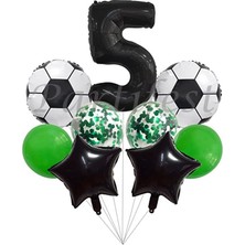 Parti Station Futbol Konsept Balon Set Maç Konsept Doğum Günü Set Yaş Balon Set