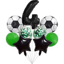 Parti Station Futbol Konsept Balon Set Maç Konsept Doğum Günü Set Yaş Balon Set