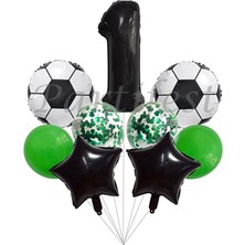 Parti Station Futbol Konsept Balon Set Maç Konsept Doğum Günü Set Yaş Balon Set