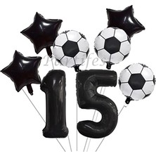 Parti Station Futbol Konsept Balon Set Maç Konsept Doğum Günü Set Yaş Balon Set