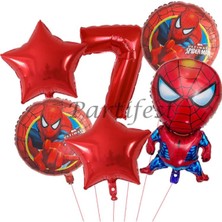 Parti Station Spiderman Örümcek Adam Balon Set Balon Folyo Set Spiderman  Konsept Doğum Günü Set Yaş Balon