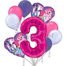 Parti Station My Little Ponny Balon Set My Little Ponny  Folyo Balon Set Konsept Doğum Günü Set Yaş Balon
