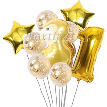 Parti Station Orman Hayvanları Sincap Balon Set Balon Folyo Set Konsept Sincap Doğum Günü Set Yaş Balon