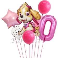 Parti Station Paw Petrol Folyo Set Paw Patrol Skye Balon Set Konsept Doğum Günü Set Yaş Balon Set