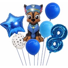 Parti Station Paw Petrol Pav Petrol Polis Köpek Chase Yaş Balon Konsept Doğum Günü Set Yaş Balon Set