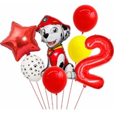 Parti Station Paw Petrol Pav Petrol Polis Köpek Marshall Yaş Balon Konsept Doğum Günü Set Yaş Balon Set