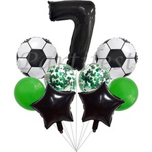 Parti Station Futbol Konsept Balon Set Maç Konsept Doğum Günü Set Yaş Balon Set
