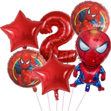 Parti Station Spiderman Örümcek Adam Balon Set Balon Folyo Set Spiderman  Konsept Doğum Günü Set Yaş Balon