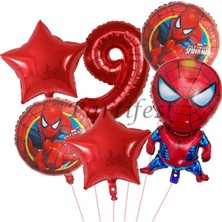 Parti Station Spiderman Örümcek Adam Balon Set Balon Folyo Set Spiderman  Konsept Doğum Günü Set Yaş Balon