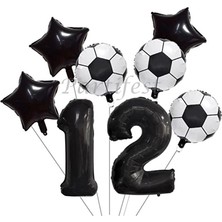 Parti Station Futbol Konsept Balon Set Maç Konsept Doğum Günü Set Yaş Balon Set