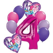 Parti Station My Little Ponny Balon Set My Little Ponny  Folyo Balon Set Konsept Doğum Günü Set Yaş Balon