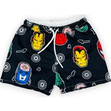 Lolli Boom Kids  Erkek Çocuk Paraşüt Kumaş Çeşitli Desenler Sevilen Karakterler Baskılı Fileli Şort Mayo Yeni Sezon