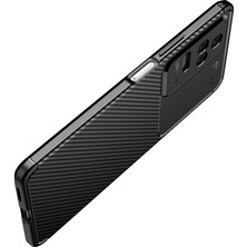 Fibaks Xiaomi Poco F4 Kılıf Rugged Armor Darbe Emici Uzun Ömürlü Dayanıklı Parmak İzi Yapmaz Karbon Tasarım Negro Silikon Kapak