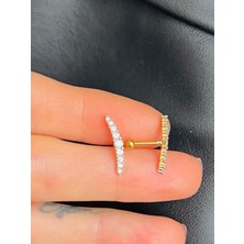 By Dilek Çetin Accessory Çelik Kıkırdak Helix Tragus PIERCING(1ADET)