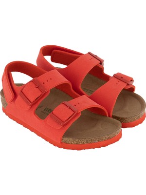 Birkenstock Kırmızı Kız Çocuk Sandalet 1023365 Mılano Kids Hl Bfbc Earthy