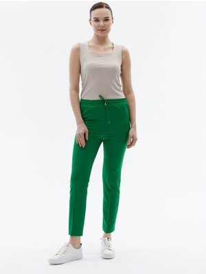 Selen Normal Bel Standart Yeşil Kadın Pantolon 23YSL5020